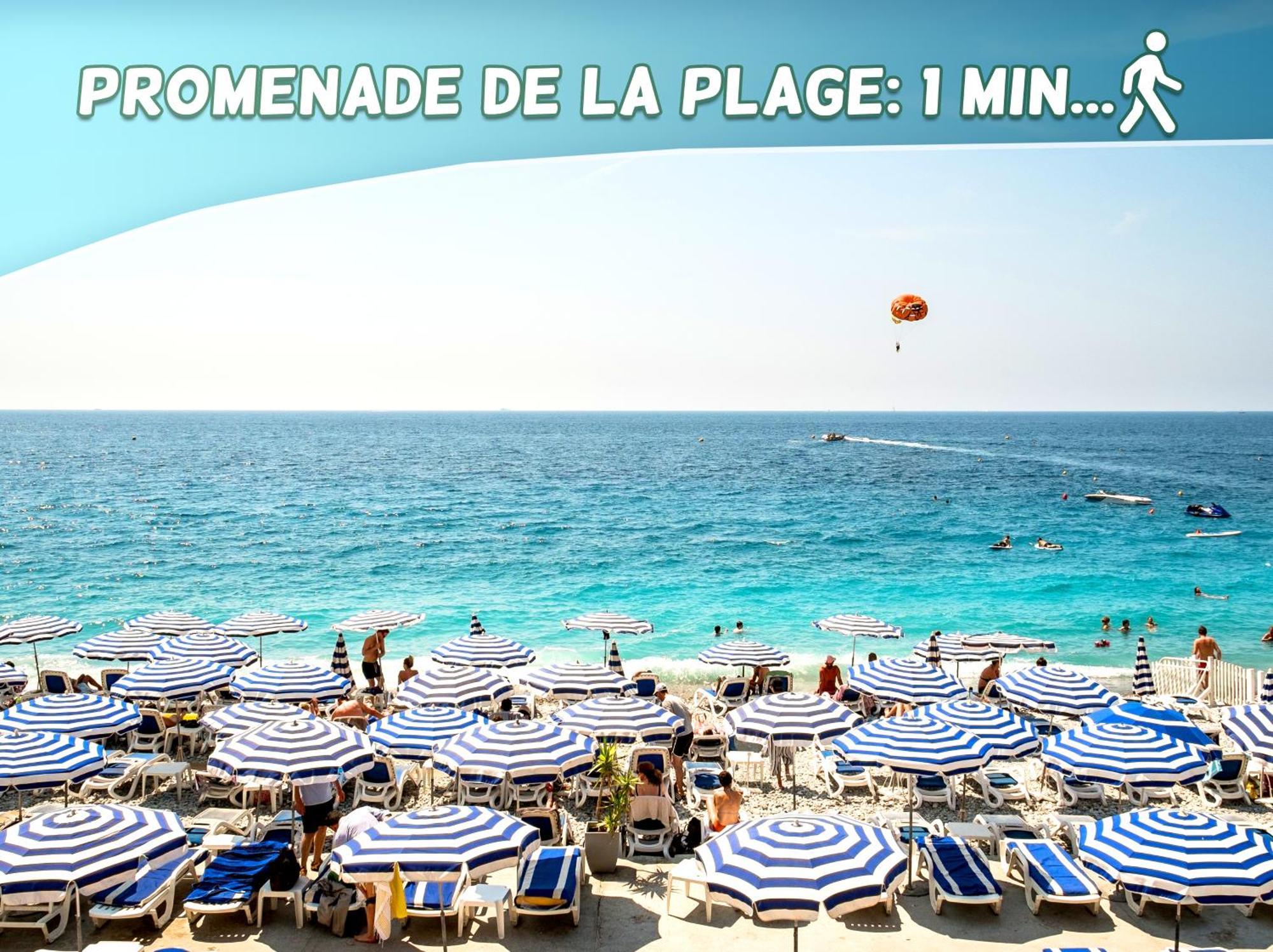 1 Min To The Beach Apartment - Kitchen - Tramway - Air Conditioner - Wifi - Promenade Des Anglais Nice Exterior photo